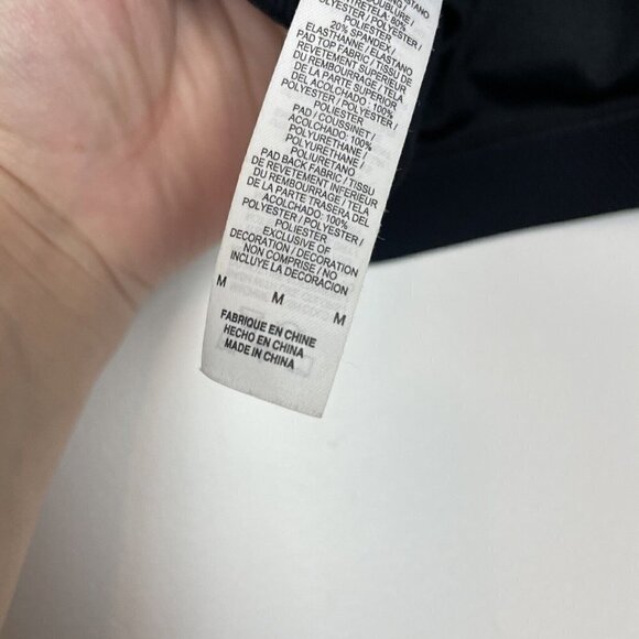 Nike Shimmery Gray Black Racerback Sports Bra Size Medium - Picture 4 of 5